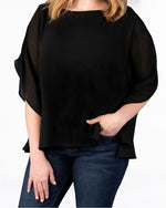 Ruched Sleeve Poncho